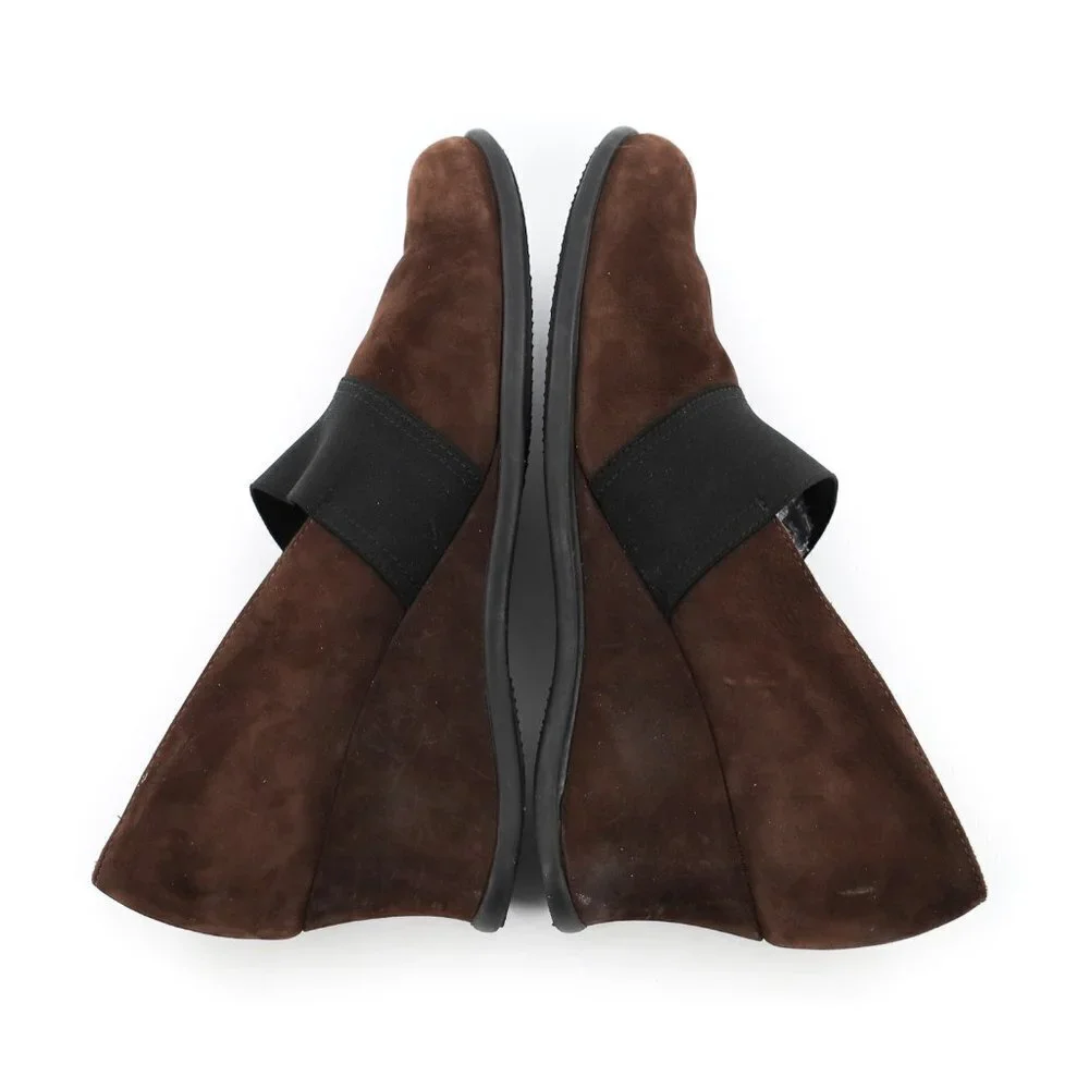 ARCHE Brown‎ Suede Wedge Pumps Shoes